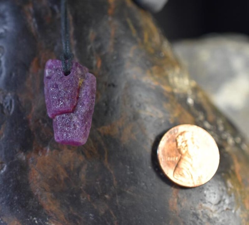Ruby Crystal gemstone Pendant Necklace top quality Natural Sapphire crystal uncut