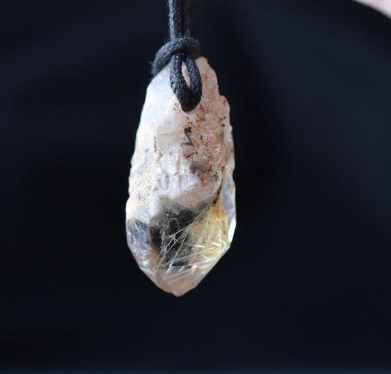 Rutilated quartz  pendant Rutile Included Quartz … - image 10