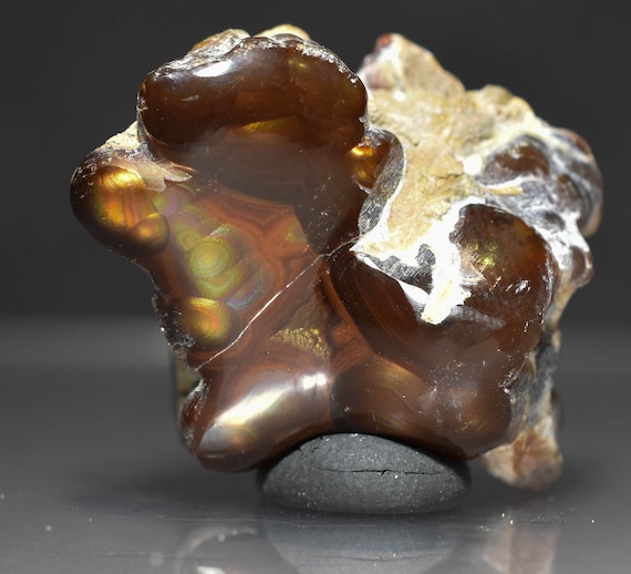 アメリカ産 Fire Agate 標本　1つ Fire Agate Polished Gemstone Specimen Cab Cabochon Aguascaliente