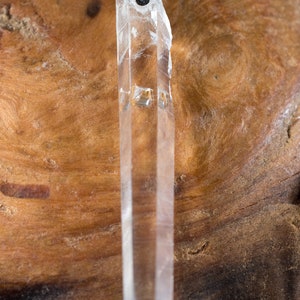 Quartz crystal Pendant Necklace Natural Columbian  Crystal sterling Silver wire wrap setting
