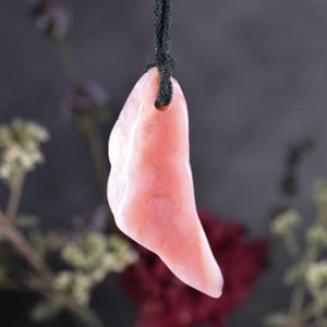 Pink opal Peru slice,  natural Pink opal pendant ,Pink opal bead ,Pink opal necklace, incredible high quality Pink opal stone