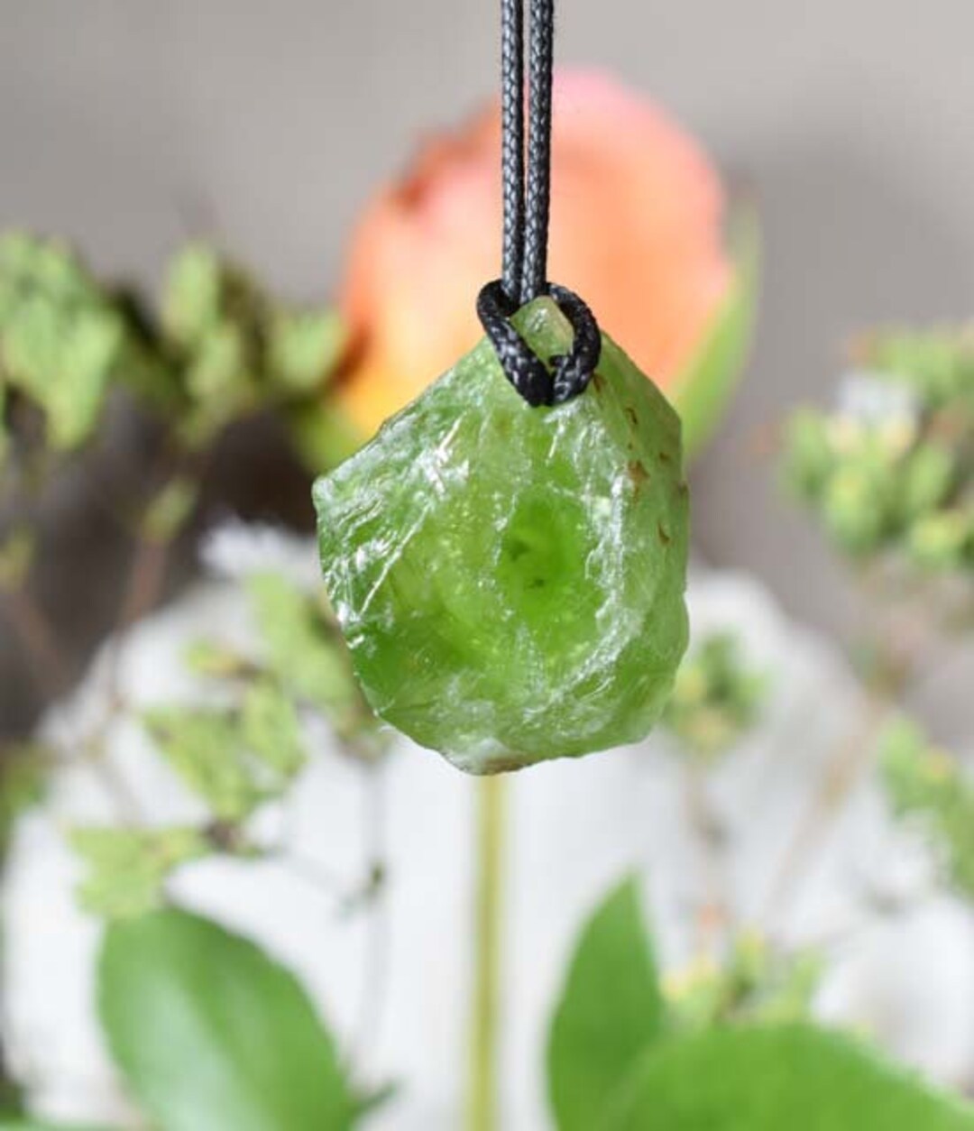 Peridot Crystal Gemstone Pendant Necklace Top Quality Natural - Etsy