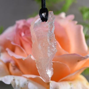 Lybian Desert Glass Pendant , Tektite  necklace Desert Glass  Bead Necklace Bead pendant with adjustable cord