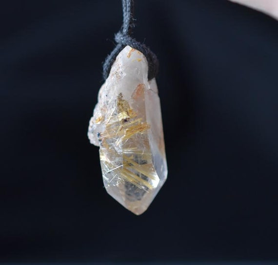 Rutilated quartz  pendant Rutile Included Quartz … - image 6