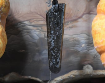 Nuumite pendant Hand cut Nuummite Pendant Nuummite Necklace stone Nuummit Necklace