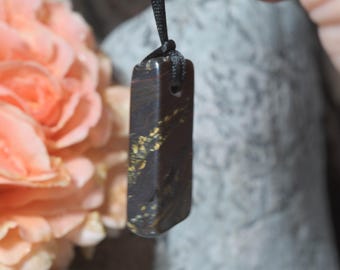Tiger iron pendant Tigereye Necklace, Crystal Necklace tiger iron Pendant Pietersite Pendant Crystal pendant Bead