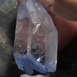 Dumortierite Included Quartz Crystal - Brazil