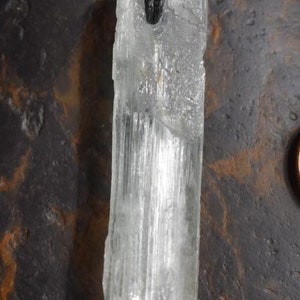 Aquamarine crystal Pendant Necklace Natural crystal aqua ice facet Crystal Pendant