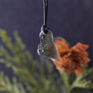 Moldavite Pendant , Tektite Green meteorite necklace Moldavite Bead Necklace Moldavite Bead pendant