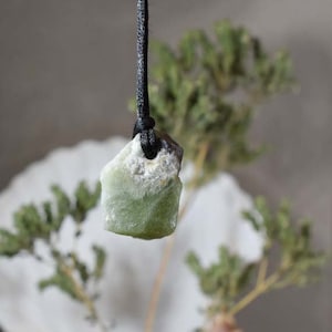 Peridot Crystal gemstone Pendant Necklace, top quality Natural  Peridot crystal uncut  with cord