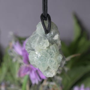 Prehnite crystal Pendant - Prehnite Necklace - Natural uncut Prehnite Pendant , Prehnite Pendant  Prehnite Necklace - Prehnite Pendant
