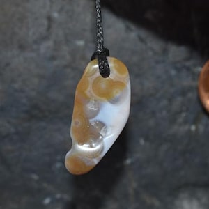 Ocean Jasper small Stone Pendant Grade AAA Ocean Jasper Pendant  Polished Ocean Jasper Pendant  Orbicular Jasper