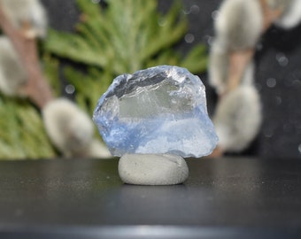 Rare Dumortierite Included Quartz Crystal - Brazil