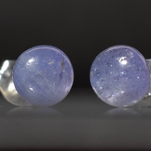 Tanzanite Gemstone Post Earrings with Sterling Silver ,Tanzanite stud sterling silver earrings