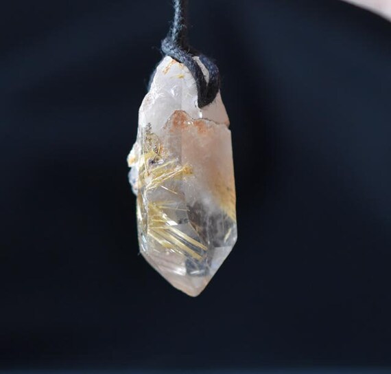 Rutilated quartz  pendant Rutile Included Quartz … - image 5