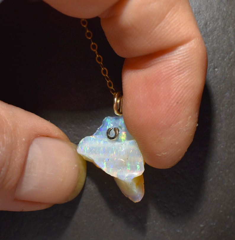 14 kt opal pendant bead Coober Pedy Australian semi Crystal uncut natural Opal Australian Natural solid opal pendant bead