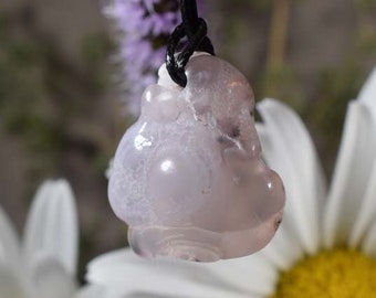 Colgante de ágata rosa del desierto, colgante de rosa del desierto, colgante de rosa del desierto fluorescente