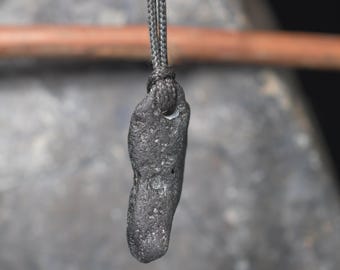 Tektite Pendant , Tektite Black meteorite necklace Tektite Bead Necklace Tektite Bead pendant