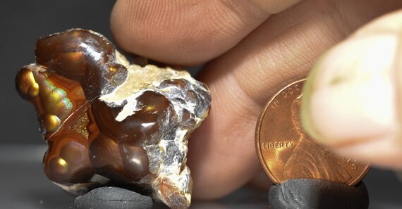 アメリカ産 Fire Agate 標本　1つ Fire Agate Polished Gemstone Specimen Cab Cabochon Aguascaliente