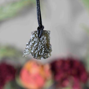 Moldavite Pendant , Tektite Green meteorite necklace Moldavite Bead Necklace Moldavite Bead pendant