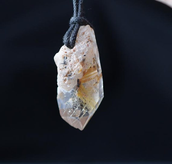 Rutilated quartz  pendant Rutile Included Quartz … - image 8