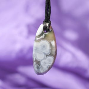 Ocean Jasper Palm Stone Pendant Grade AAA Ocean Jasper Pendant  Polished Ocean Jasper Pendant  Orbicular Jasper