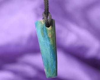 Blue Opal opalo Pendant • Beautiful Sky Blue Rough Opal pendant,Andean Blue Opal Necklace,Meditation Stone,Healing Stone