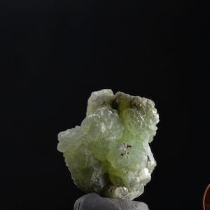 prehnite crystal cluster raw prehnite  rock decor  green stone prehnite specimen from Taza, Fès-Meknès, Morocco.