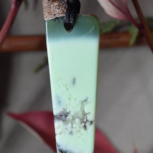Chrysoprase Pendant,Australian Chrysoprase Necklace,Chrysoprase pendant Bead Gemstone