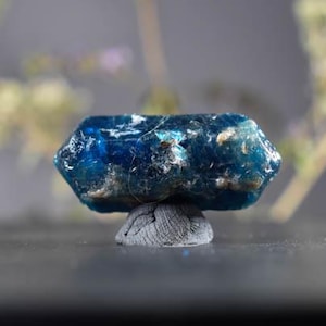 Apatite crystal Double Terminated Natural  Blue Crystal Brazil