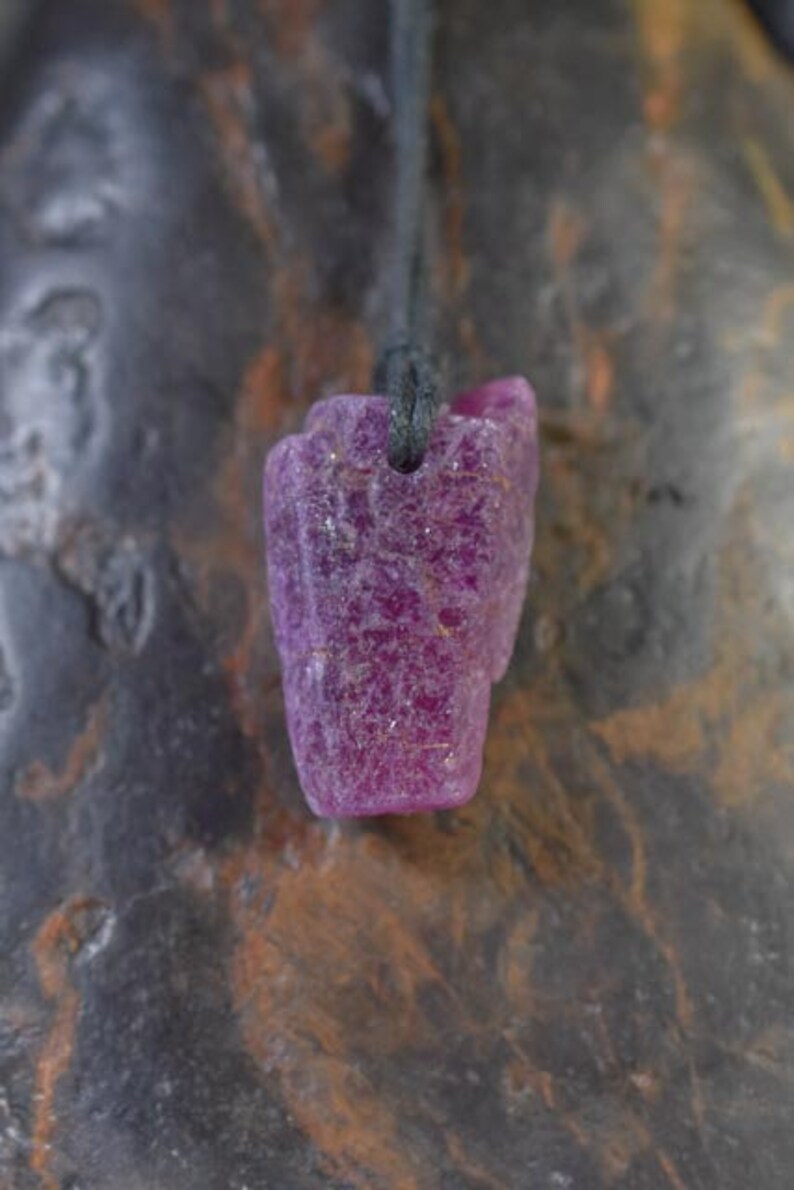 Ruby Crystal gemstone Pendant Necklace top quality Natural Sapphire crystal uncut