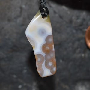 Ocean Jasper small Stone Pendant Grade AAA Ocean Jasper Pendant  Polished Ocean Jasper Pendant  Orbicular Jasper
