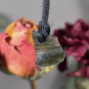 Moldavite Pendant , Tektite Green meteorite necklace Moldavite Bead Necklace Moldavite Bead pendant