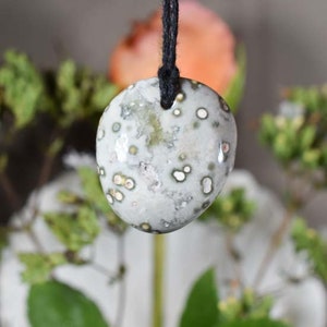 Ocean Jasper small Stone Pendant Grade AAA Ocean Jasper Pendant  Polished Ocean Jasper Pendant  Orbicular Jasper