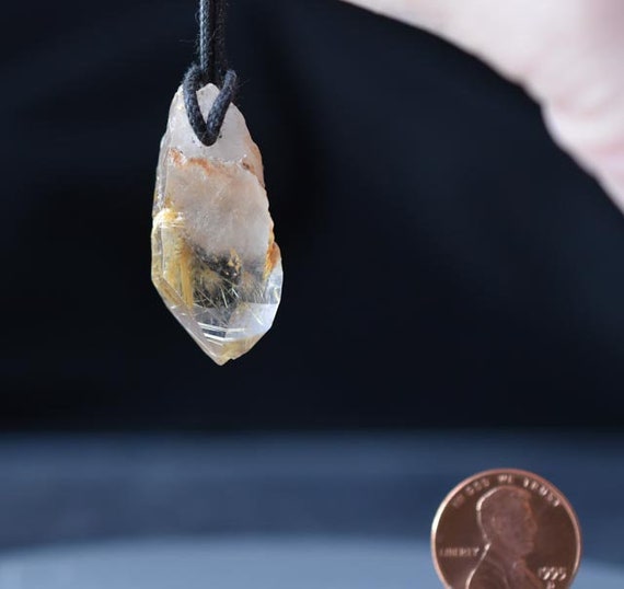 Rutilated quartz  pendant Rutile Included Quartz … - image 2