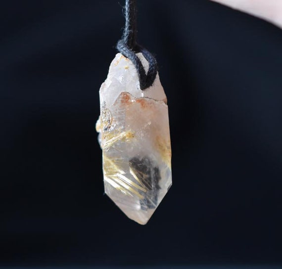 Rutilated quartz  pendant Rutile Included Quartz … - image 4