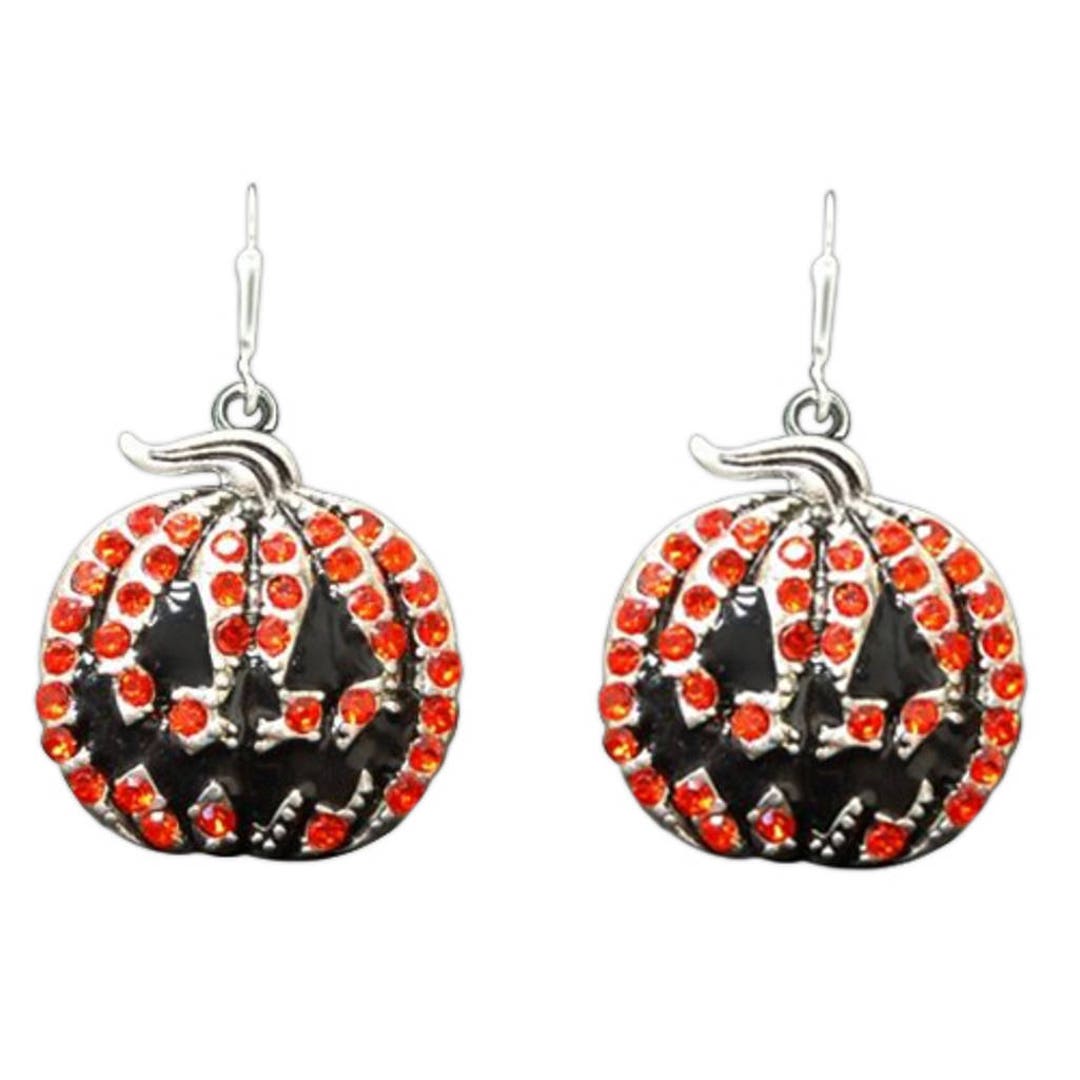 Boucles D'oreilles Halloween Citrouille-lanterne - Fait Main En France - Neuf Avec étiquettes