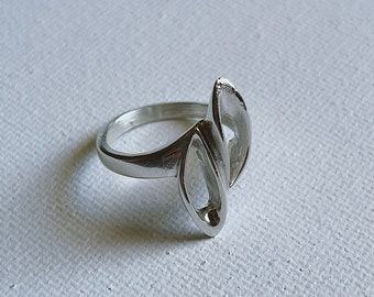 Sterling Silver Abstract Ring, Dainty Rings, Minimalist Rings, Silver Rings, Womens Jewelry, Open Ring, Handmade 925 Sterling Silver Ring