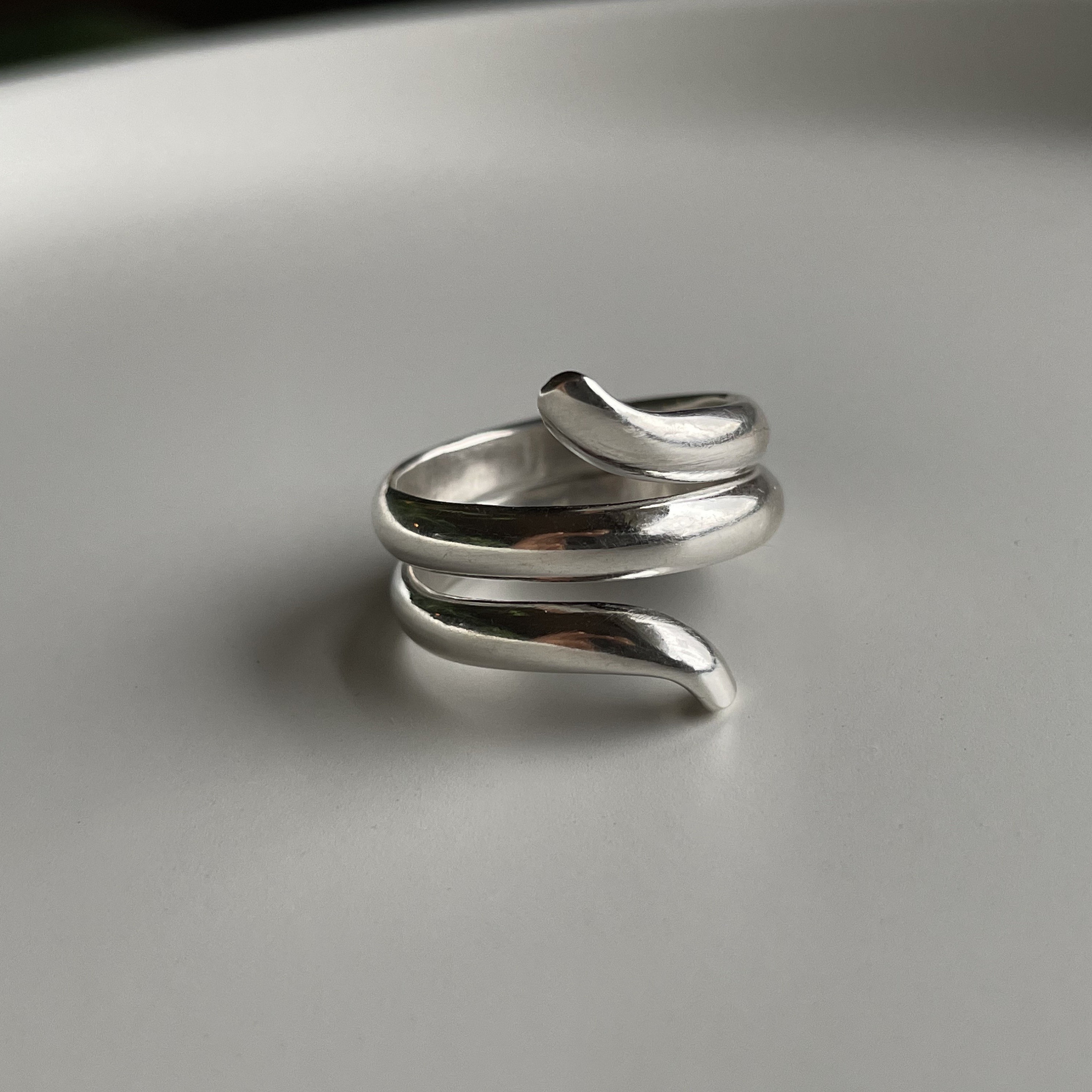 Wrap Ring Sterling Silver Womens Ring Handmade Dainty Ring Etsy