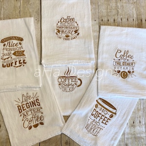 Coffee themed Kitchen Towel Set