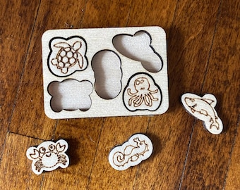Kit puzzle in legno per casa delle bambole