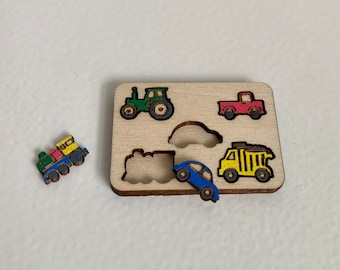 Kit puzzle in legno per casa delle bambole