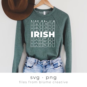 Kiss Me I’m Irish Stacked SVG | Thank You Bag Style, St. Patrick’s Day, Trendy, Fashion, St. Patty’s Day | Cricut couper les fichiers svg png