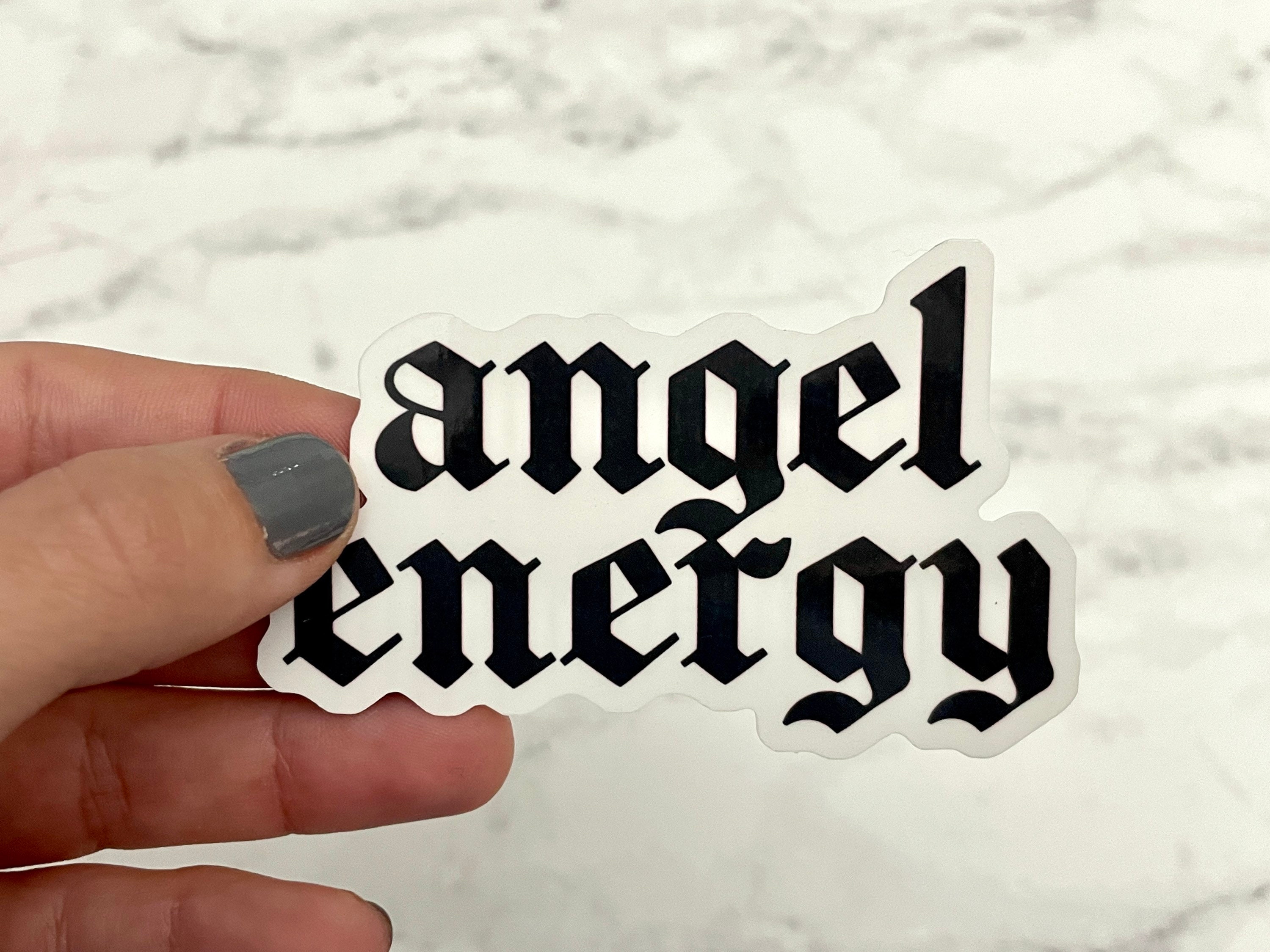 Angel Energy Laminated Sticker Angel Energy Manifesting Good - Etsy