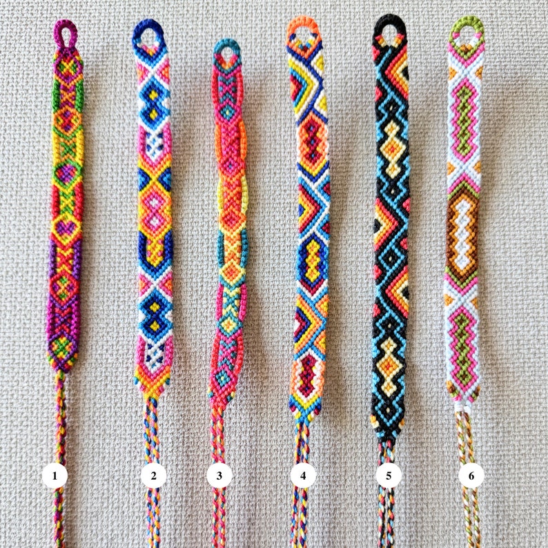 Updated Weekly Handmade Friendship Bracelets Embroidery Woven Macrame Knotted Friendship Bracelets Unique Premade Bracelets image 2