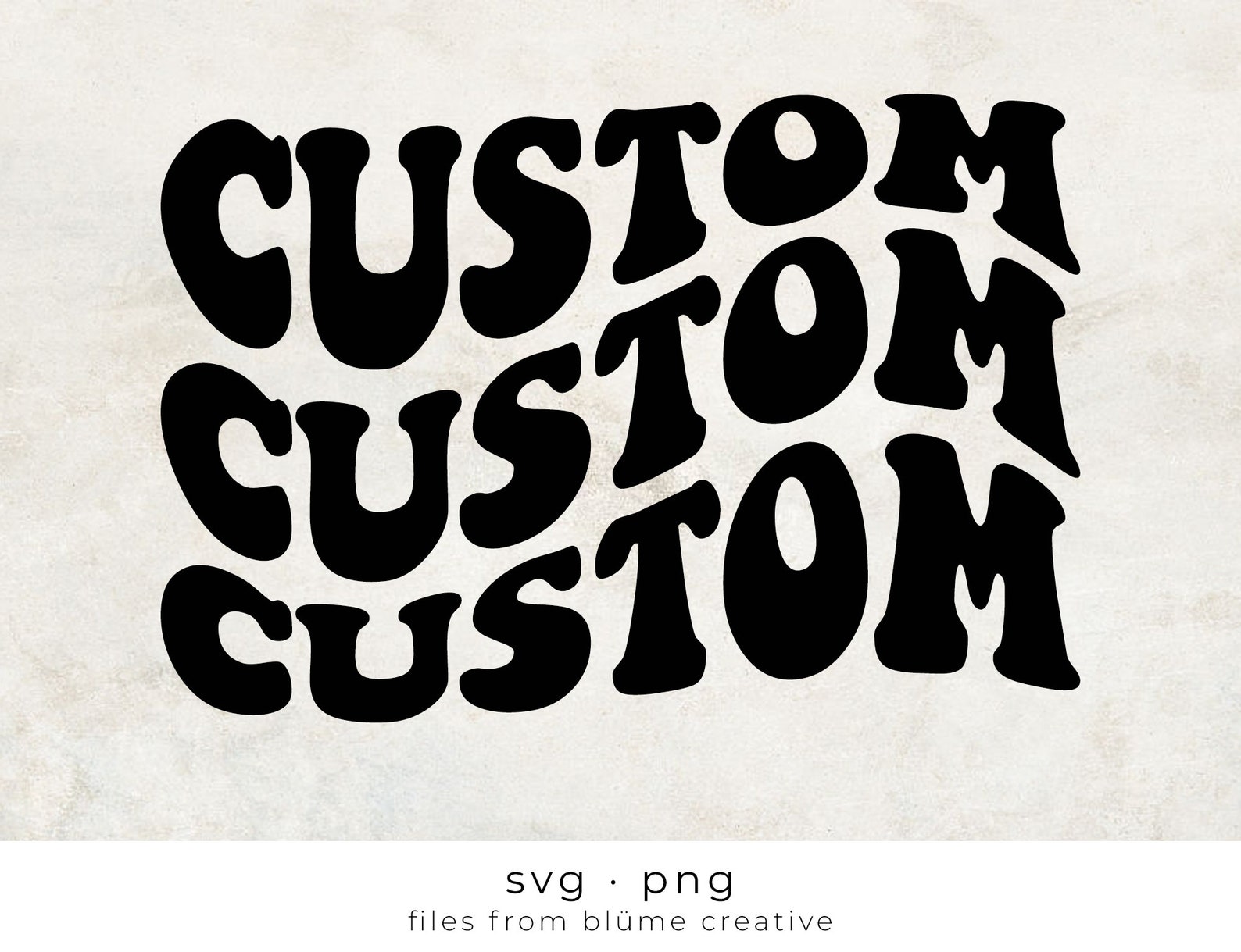 Custom Wavy Stacked SVG wavy retro personalized | Etsy