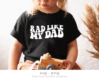 Rad Like My Dad SVG: Wavy Retro Father's Day Design (Digital Download)