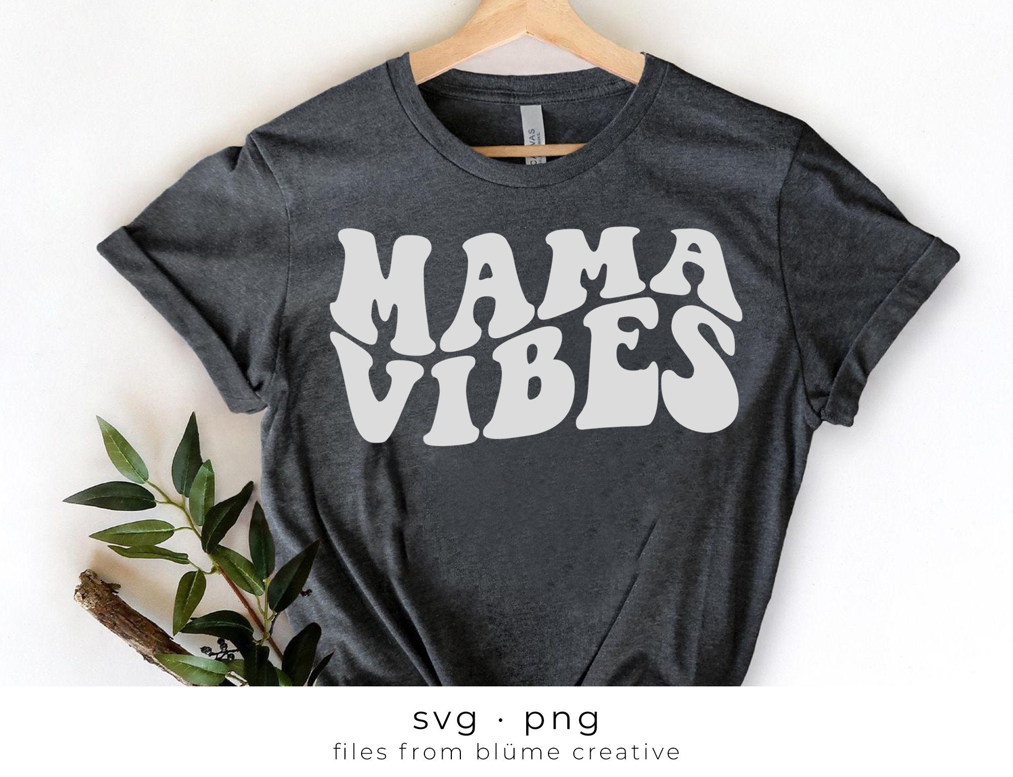 Mama Vibes SVG wavy stacked letters vintage retro mom | Etsy