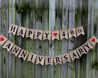 happy anniversary banner etsy