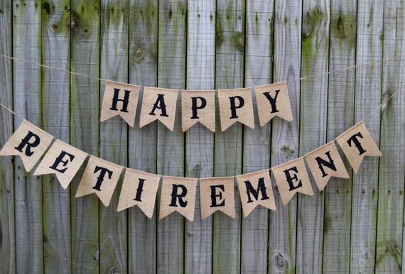 Custom Burlap Banner Happy Retirement Banner 10th Etsy